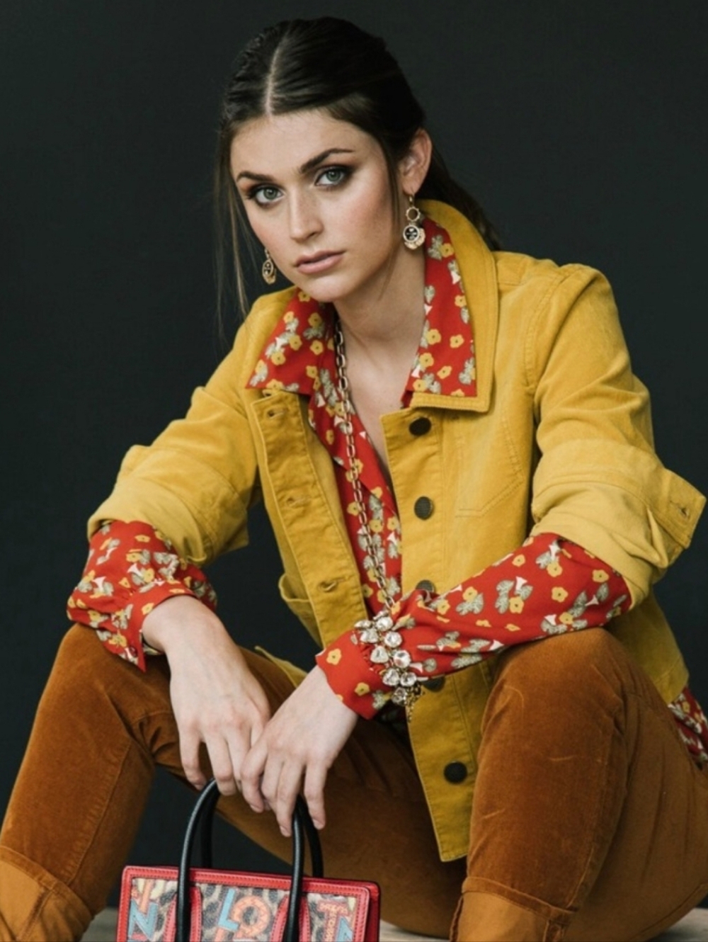 Cabi Belfry Popover Floral Blouse, Style #3947, Size Small